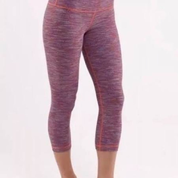 lululemon athletica Pants - Lululemon athletica purple grey wonder under Capri